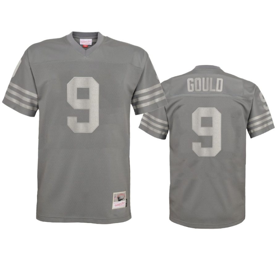 49ers robbie gould charcoal metal replica jersey