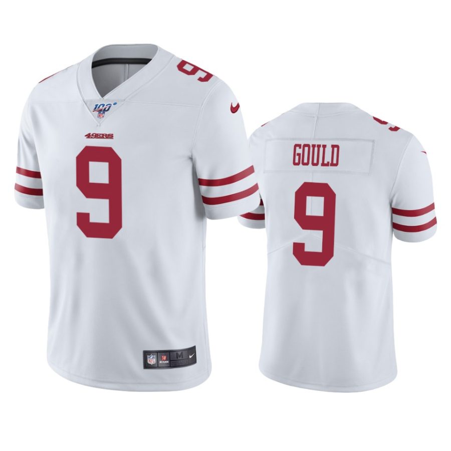 49ers robbie gould white limited 100th season jersey