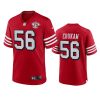 49ers samson ebukam scarlet 75th anniversary alternate game jersey