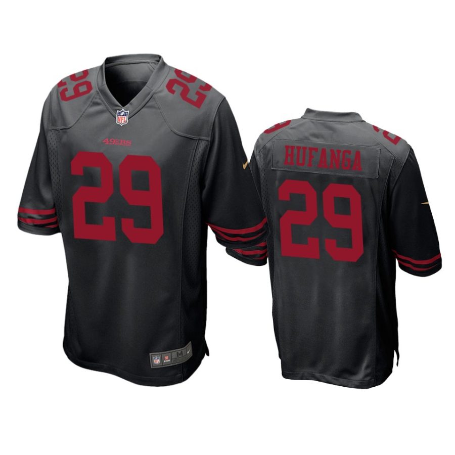 49ers talanoa hufanga black game jersey