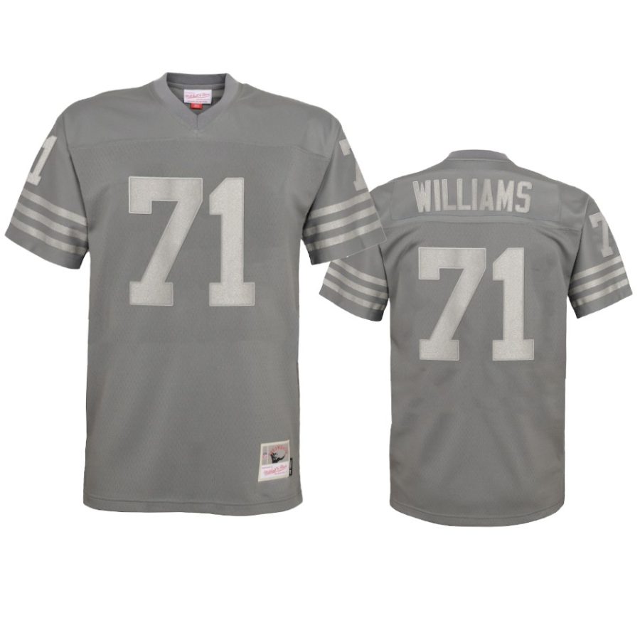 49ers trent williams charcoal metal replica jersey