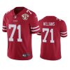 49ers trent williams scarlet 75th anniversary patch limited jersey