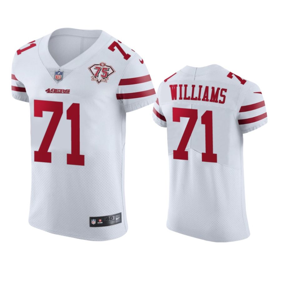 49ers trent williams white 75th anniversary jersey