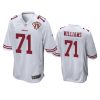 49ers trent williams white 75th anniversary patch game jersey