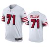 49ers trent williams white color rush legend jersey