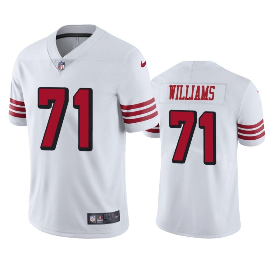 49ers trent williams white color rush limited jersey