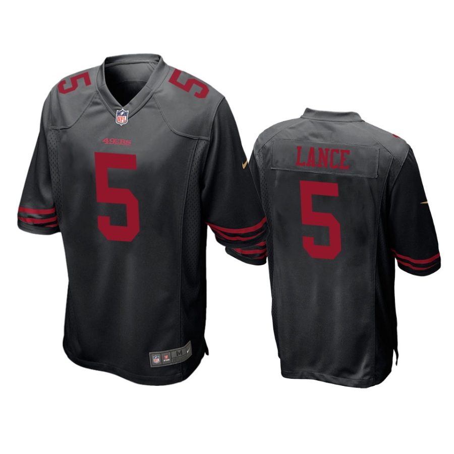 49ers trey lance black game jersey