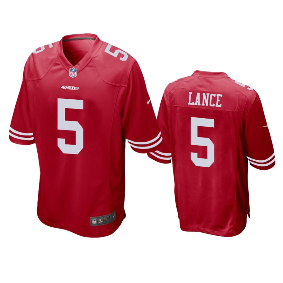 49ers trey lance scarlet game jersey