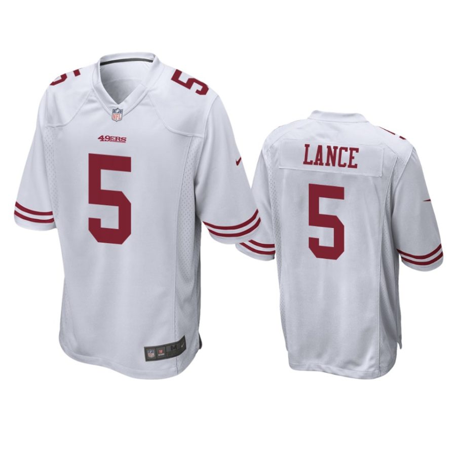 49ers trey lance white game jersey