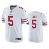 49ers trey lance white vapor limited jersey 0a