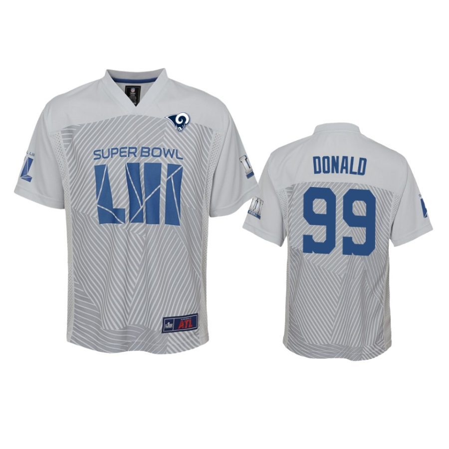 99 aaron donald gray super bowl liii jersey