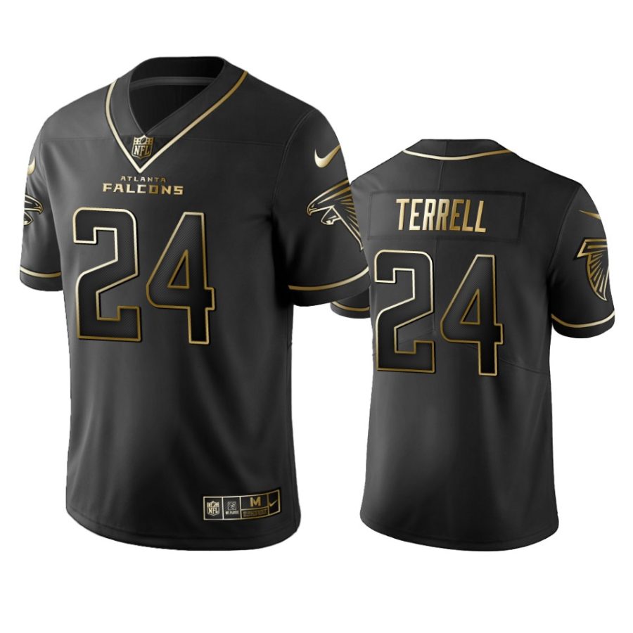 a.j. terrell falcons black golden edition jersey