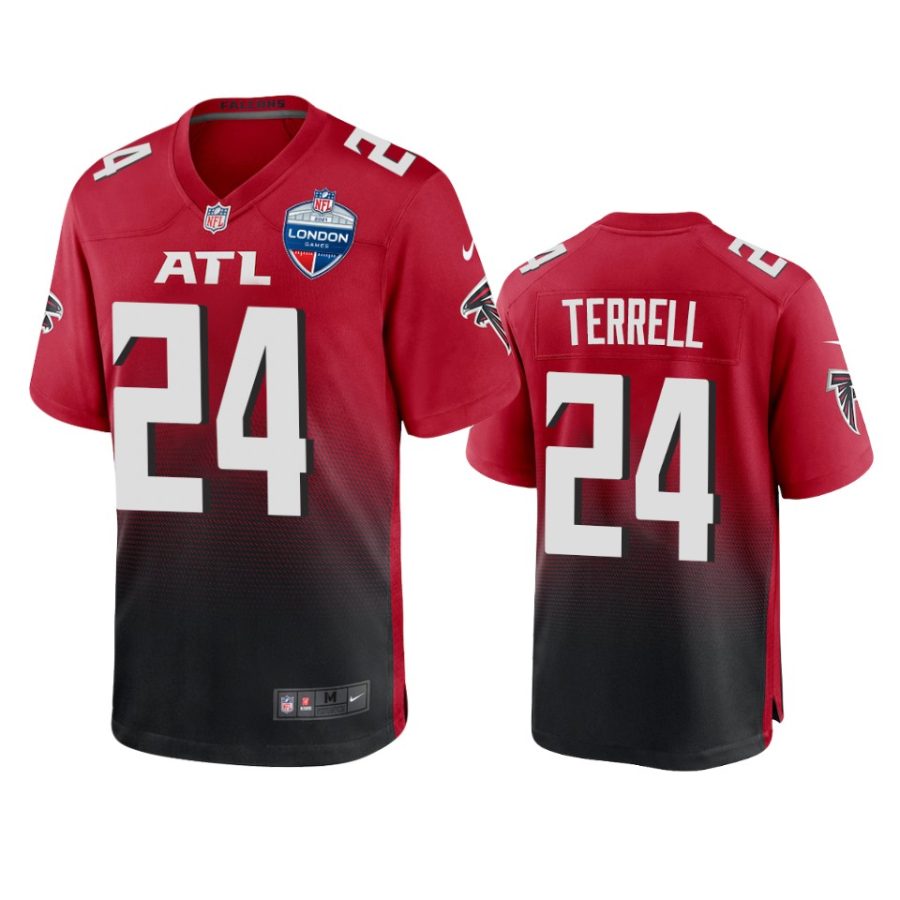 a.j. terrell falcons red 2021 nfl london game game jersey