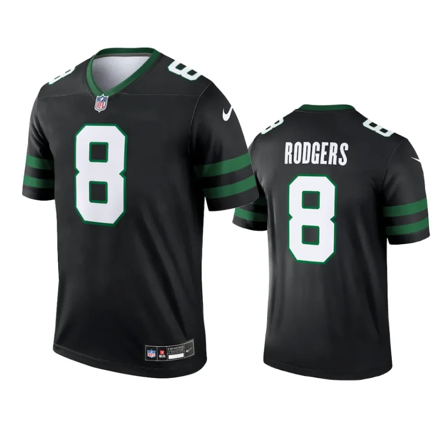 aaron rodgers jets 2024 alternate legacy black jersey 0