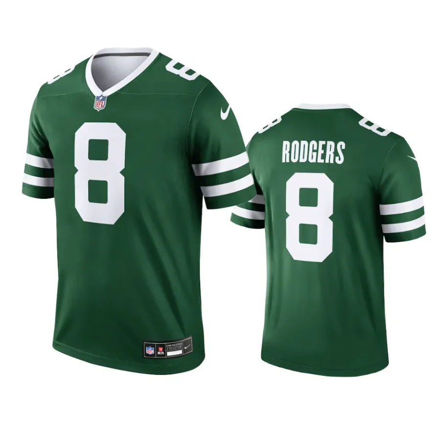 aaron rodgers jets 2024 legend legacy green jersey