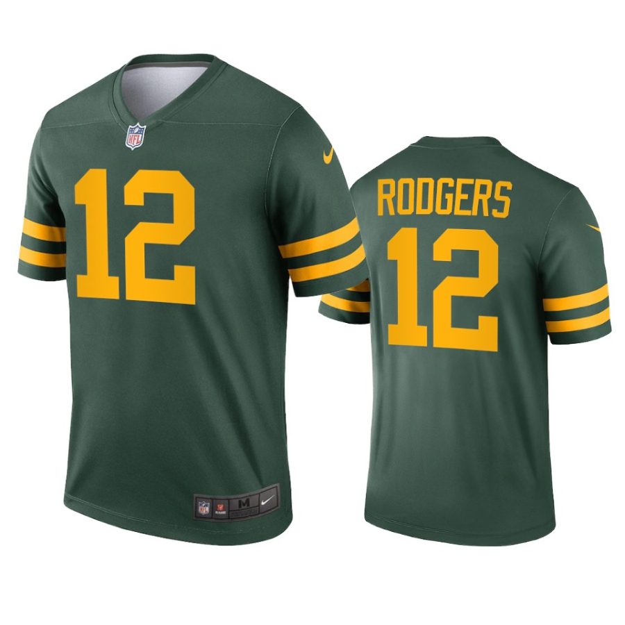 aaron rodgers packers alternate legend green jersey