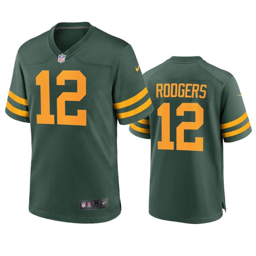 aaron rodgers packers green alternate game jersey