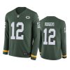 aaron rodgers packers green therma long sleeve jersey