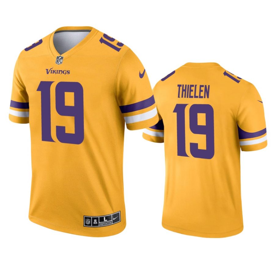 adam thielen vikings 2021 inverted legend gold jersey