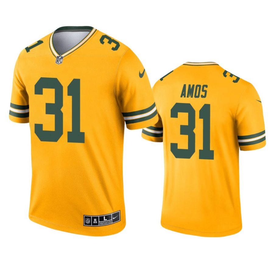 adrian amos packers 2021 inverted legend gold jersey