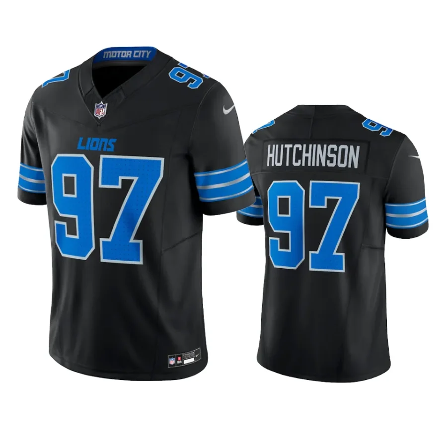 aidan hutchinson lions black 2024 2nd alternate vapor f.u.s.e. limited jersey