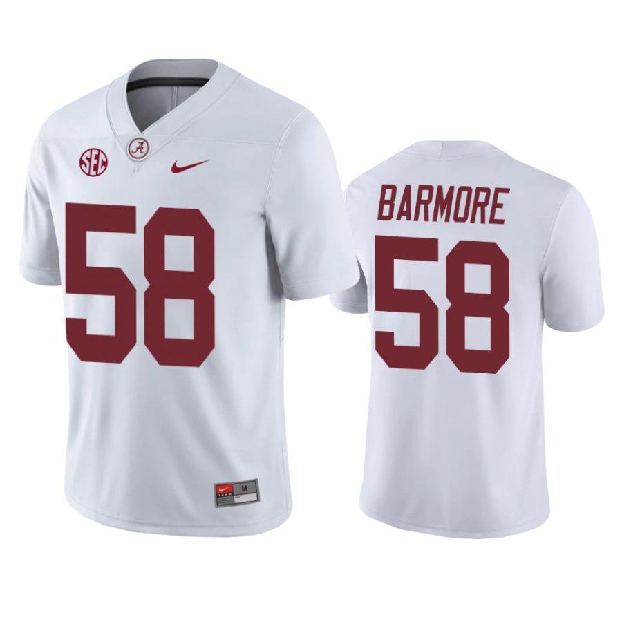 alabama crimson tide christian barmore white game jersey