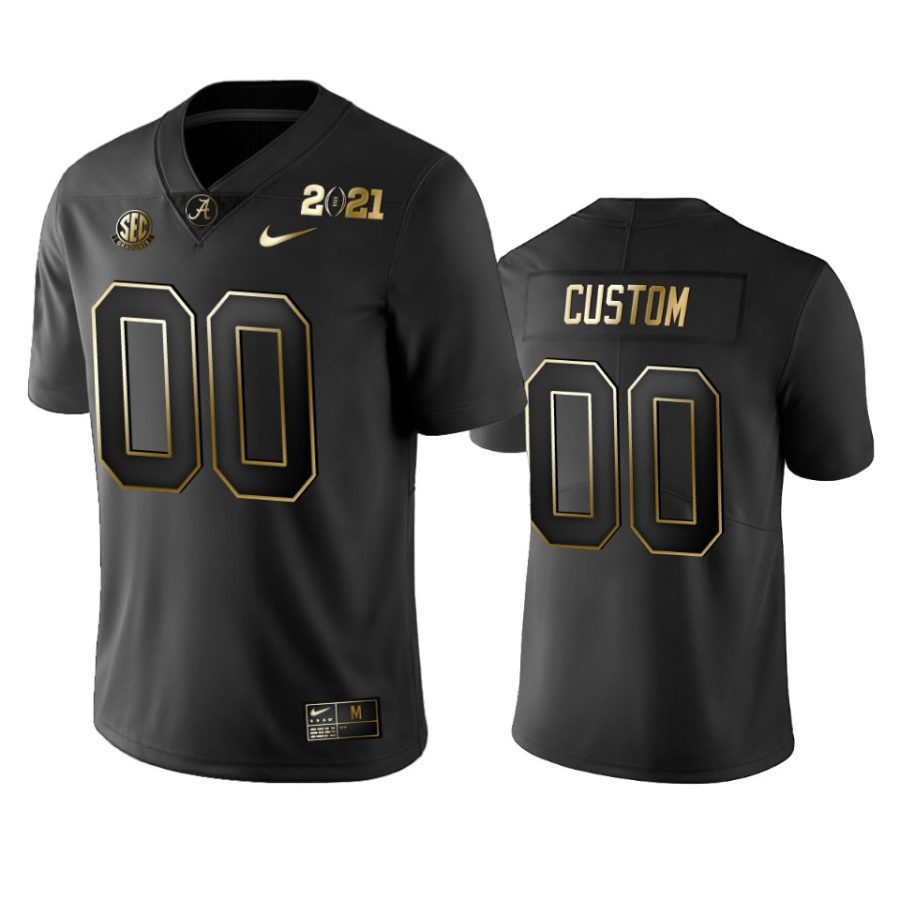 alabama crimson tide custom black 2021 national champions jersey