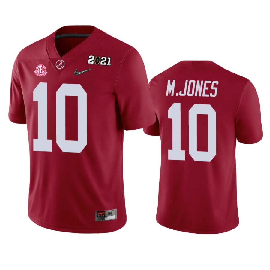 alabama crimson tide mac jones crimson 2021 national champions jersey