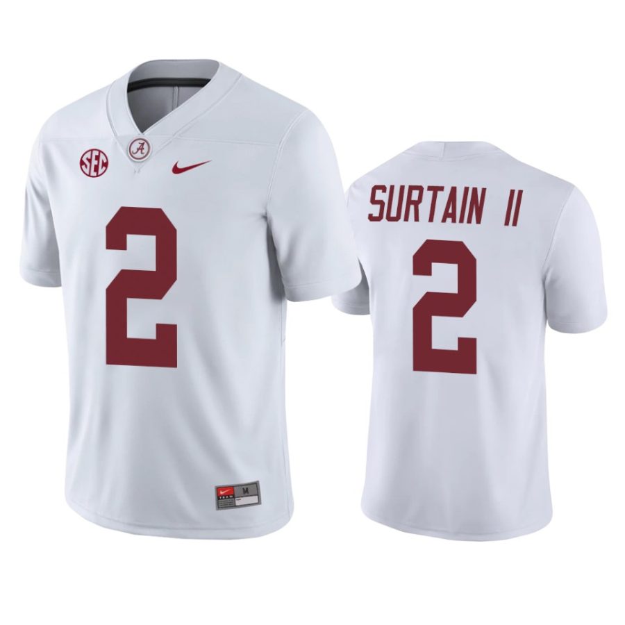 alabama crimson tide patrick surtain ii white game jersey