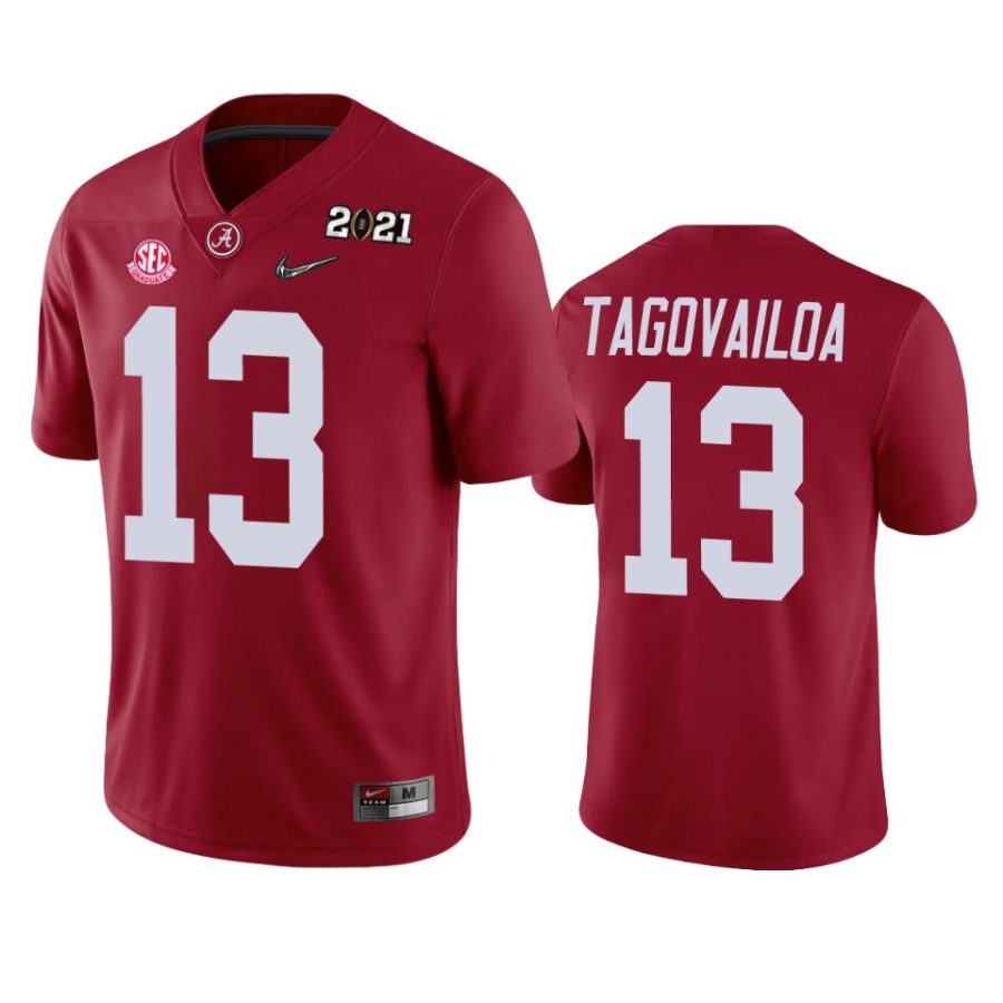 alabama crimson tide tua tagovailoa crimson 2021 national champions jersey