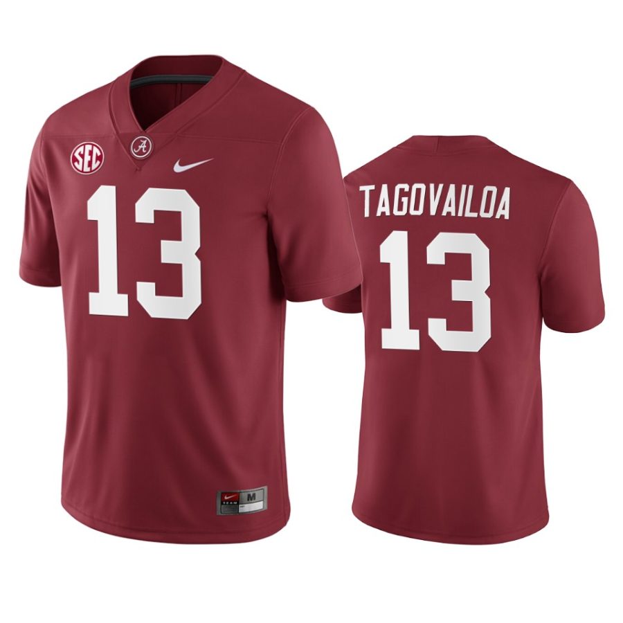 alabama crimson tide tua tagovailoa crimson home game jersey