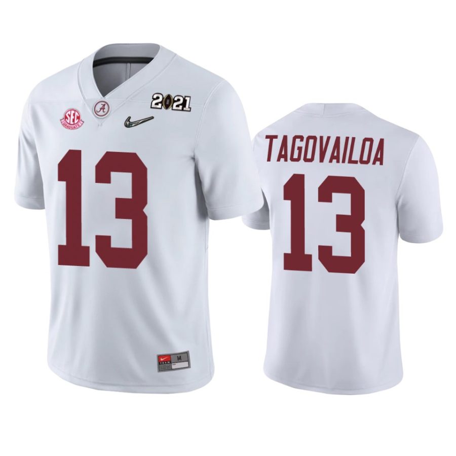 alabama crimson tide tua tagovailoa white 2021 national champions jersey