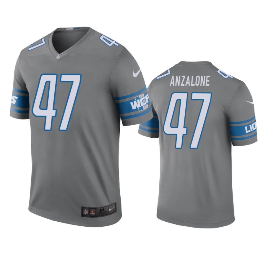 alex anzalone color rush legend lions steel jersey