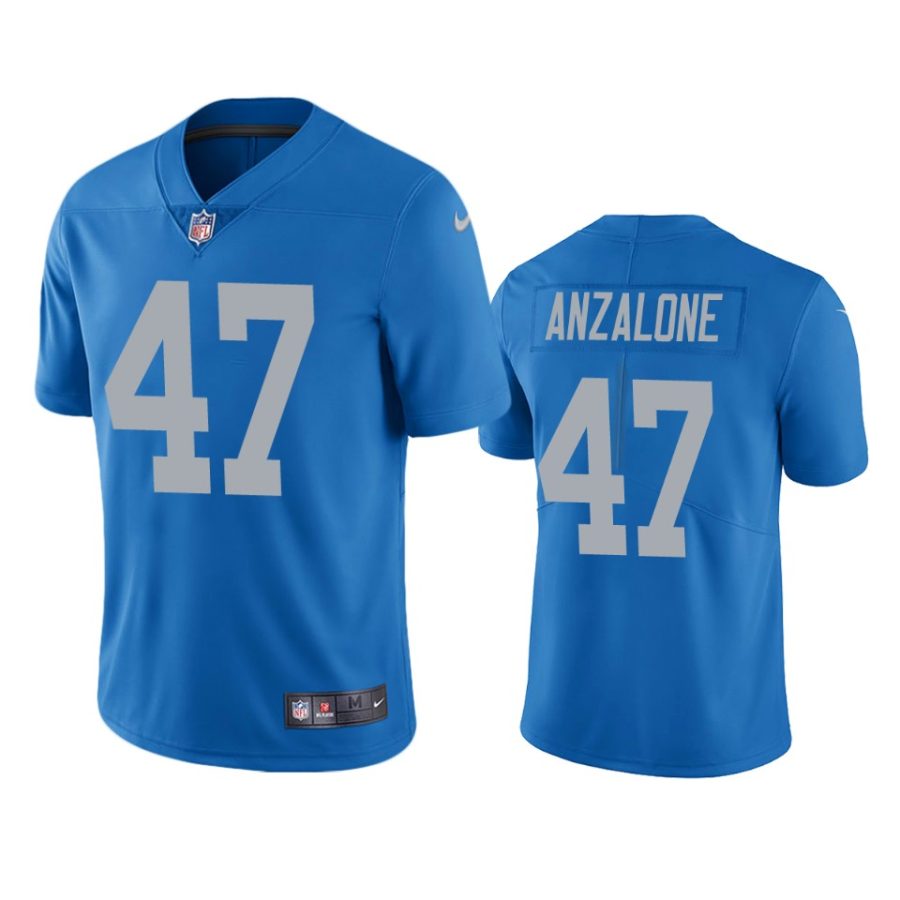 alex anzalone lions blue vapor jersey