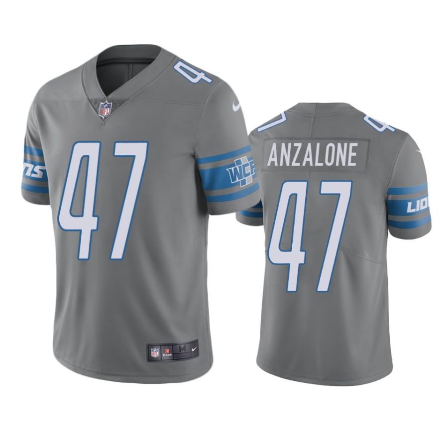 alex anzalone lions color rush limited steel jersey