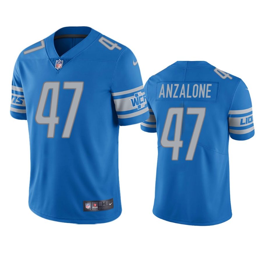 alex anzalone lions light blue vapor jersey