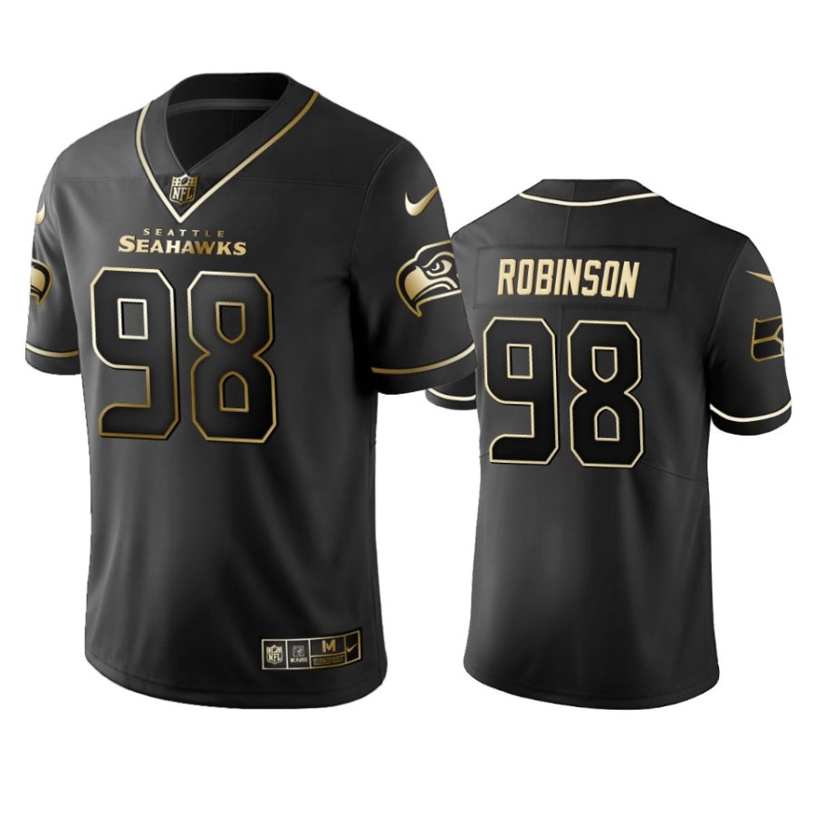 alton robinson seahawks black golden edition jersey