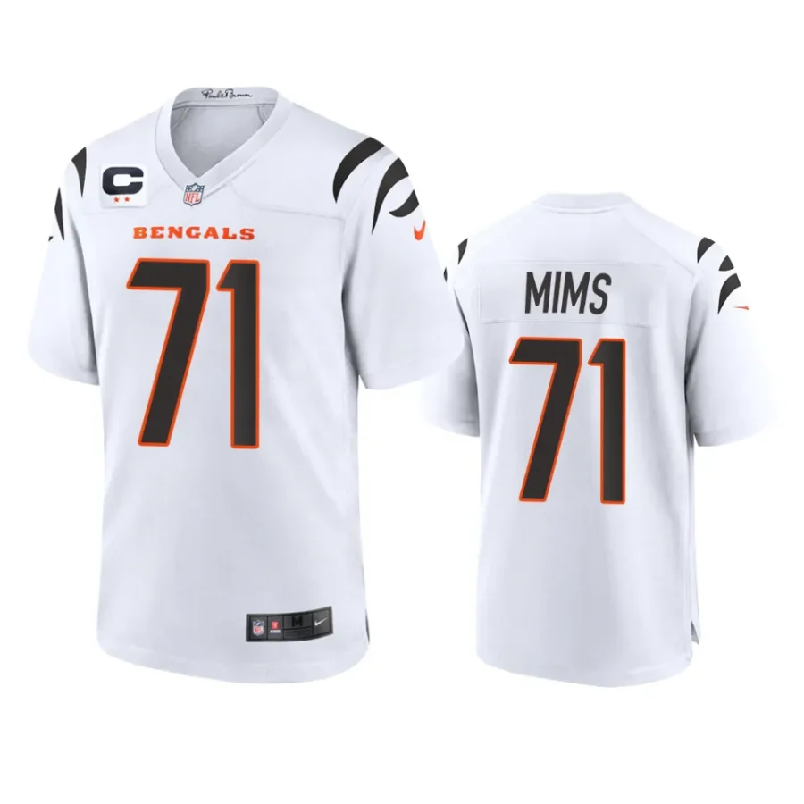 amarius mims bengals white 2024 nfl draft jersey