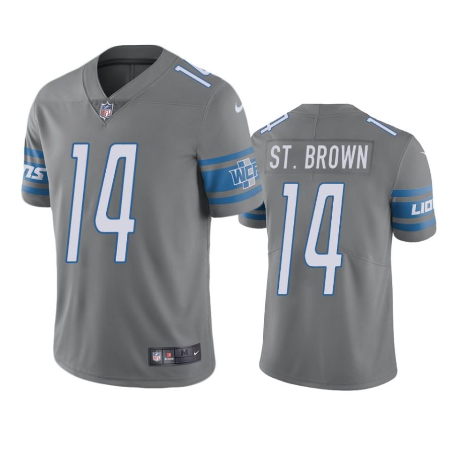 amon ra st. brown lions color rush limited steel jersey