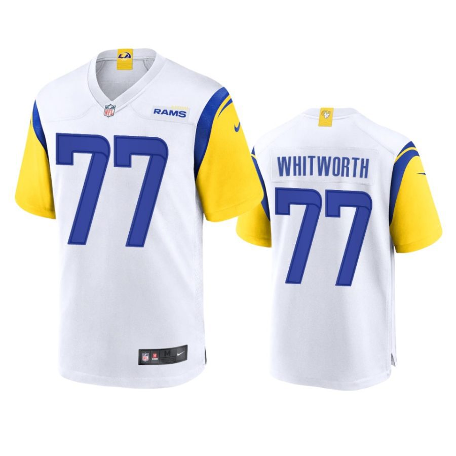 andrew whitworth rams white alternate game jersey