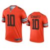 anthony schwartz browns inverted legend orange jersey