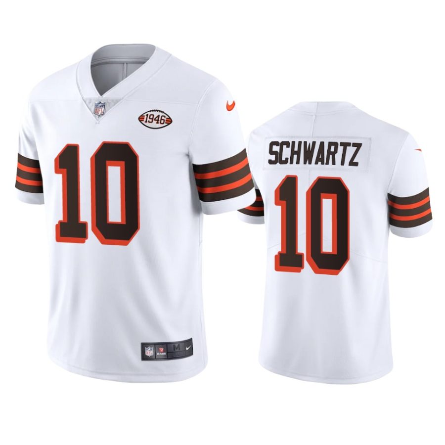 anthony schwartz browns white 1946 collection alternate vapor limited jersey