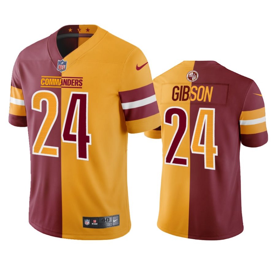 antonio gibson commanders burgundy gold split jersey