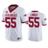 arkansas razorbacks beaux limmer white college football jersey