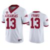 arkansas razorbacks feleipe franks white college football jersey