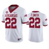 arkansas razorbacks trelon smith white college football jersey