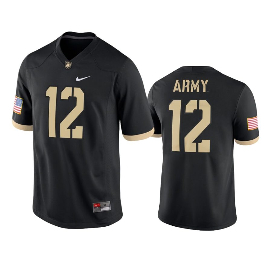 army black knights 12 black game jersey