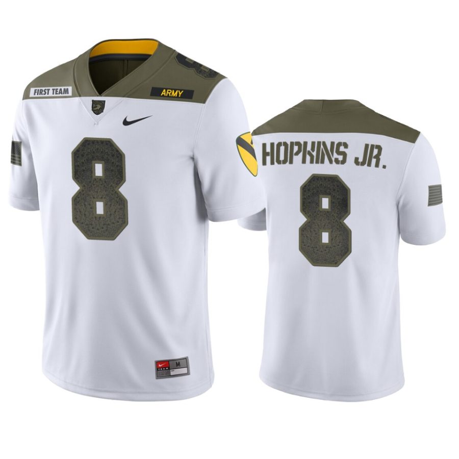 army black knights kelvin hopkins jr. white 1st cavalry division limited edition jersey