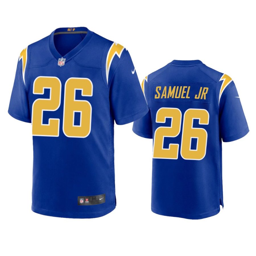 asante samuel jr. chargers royal alternate game jersey