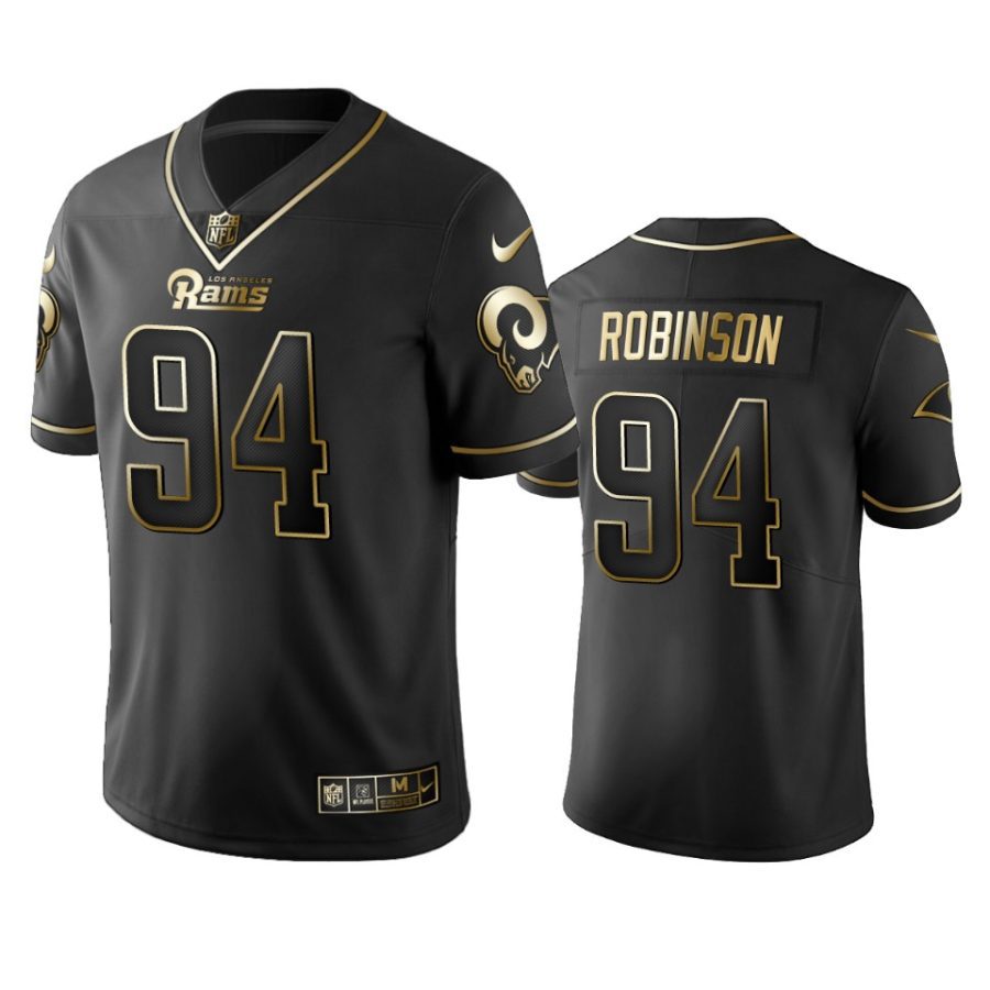 ashawn robinson rams black golden edition jersey